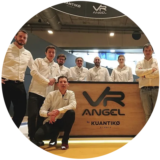 Kuantiko Studio team working on a virtual reality project