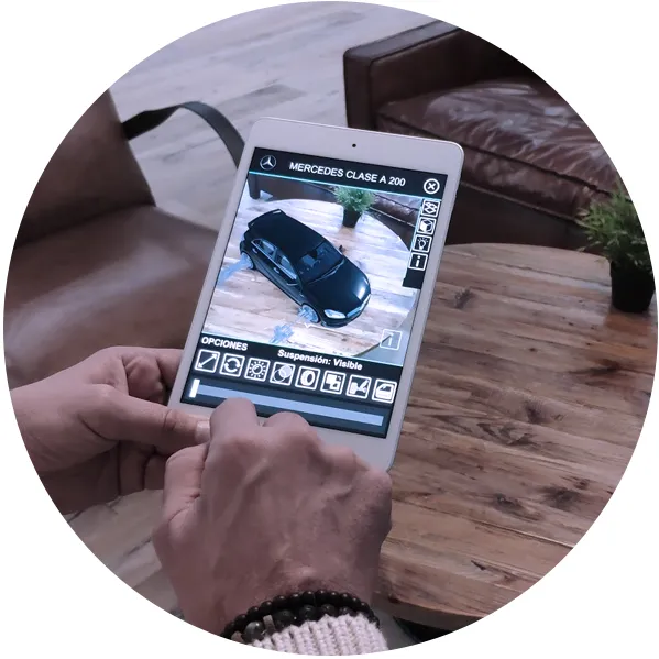 Augmented reality app on a mobile device